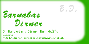 barnabas dirner business card